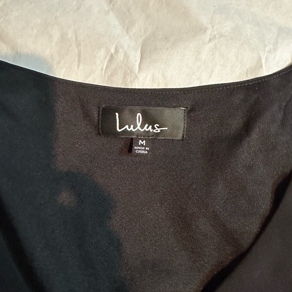 Lulu's Black Sheer Sleeve Dress - Picture 4 of 5